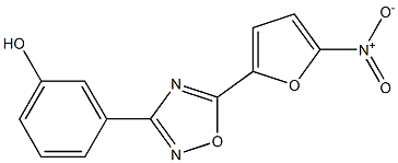 3-[5-(5-nitrofuran-2-yl)-1,2,4-oxadiazol-3-yl]phenol Struktur