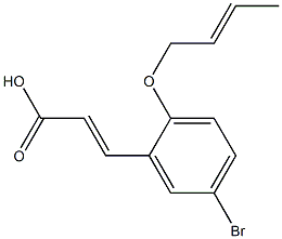 3-[5-bromo-2-(but-2-en-1-yloxy)phenyl]prop-2-enoic acid Struktur