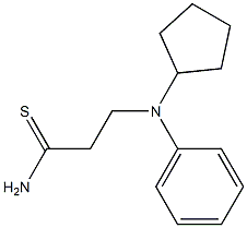 3-[cyclopentyl(phenyl)amino]propanethioamide Struktur