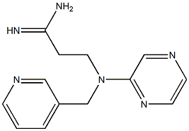 3-[pyrazin-2-yl(pyridin-3-ylmethyl)amino]propanimidamide Struktur