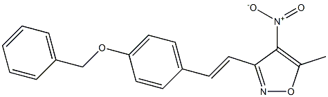 3-{(E)-2-[4-(benzyloxy)phenyl]vinyl}-5-methyl-4-nitroisoxazole Struktur