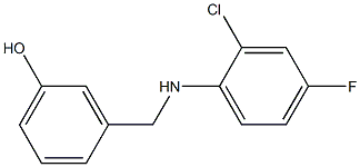 3-{[(2-chloro-4-fluorophenyl)amino]methyl}phenol Struktur