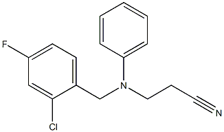 3-{[(2-chloro-4-fluorophenyl)methyl](phenyl)amino}propanenitrile Struktur