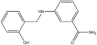 3-{[(2-hydroxyphenyl)methyl]amino}benzamide Struktur