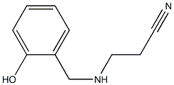 3-{[(2-hydroxyphenyl)methyl]amino}propanenitrile Struktur