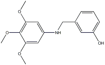 3-{[(3,4,5-trimethoxyphenyl)amino]methyl}phenol Struktur