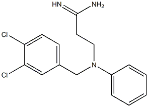 3-{[(3,4-dichlorophenyl)methyl](phenyl)amino}propanimidamide Struktur