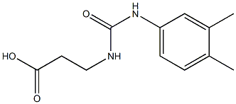 3-{[(3,4-dimethylphenyl)carbamoyl]amino}propanoic acid Struktur