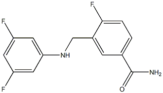 3-{[(3,5-difluorophenyl)amino]methyl}-4-fluorobenzamide Struktur