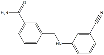 3-{[(3-cyanophenyl)amino]methyl}benzamide Struktur