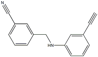 3-{[(3-ethynylphenyl)amino]methyl}benzonitrile Struktur