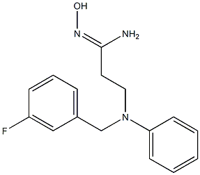 3-{[(3-fluorophenyl)methyl](phenyl)amino}-N'-hydroxypropanimidamide Struktur