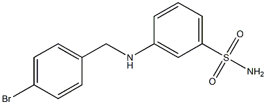 3-{[(4-bromophenyl)methyl]amino}benzene-1-sulfonamide Struktur