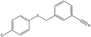 3-{[(4-chlorophenyl)sulfanyl]methyl}benzonitrile Struktur