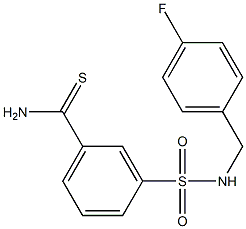 3-{[(4-fluorophenyl)methyl]sulfamoyl}benzene-1-carbothioamide Struktur