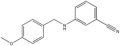 3-{[(4-methoxyphenyl)methyl]amino}benzonitrile Struktur