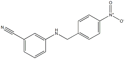 3-{[(4-nitrophenyl)methyl]amino}benzonitrile Struktur