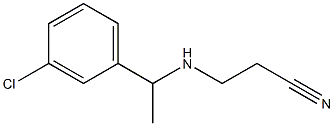 3-{[1-(3-chlorophenyl)ethyl]amino}propanenitrile Struktur