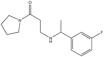 3-{[1-(3-fluorophenyl)ethyl]amino}-1-(pyrrolidin-1-yl)propan-1-one Struktur