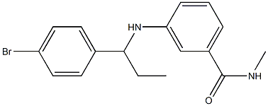 3-{[1-(4-bromophenyl)propyl]amino}-N-methylbenzamide Struktur