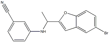 3-{[1-(5-bromo-1-benzofuran-2-yl)ethyl]amino}benzonitrile Struktur