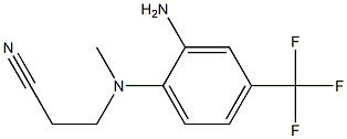 3-{[2-amino-4-(trifluoromethyl)phenyl](methyl)amino}propanenitrile Struktur