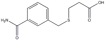 3-{[3-(aminocarbonyl)benzyl]thio}propanoic acid Struktur