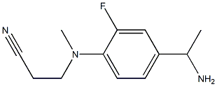 3-{[4-(1-aminoethyl)-2-fluorophenyl](methyl)amino}propanenitrile Struktur