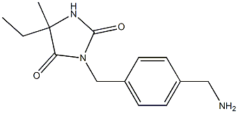 3-{[4-(aminomethyl)phenyl]methyl}-5-ethyl-5-methylimidazolidine-2,4-dione Struktur