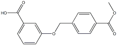 3-{[4-(methoxycarbonyl)phenyl]methoxy}benzoic acid Struktur