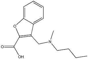 3-{[butyl(methyl)amino]methyl}-1-benzofuran-2-carboxylic acid Struktur