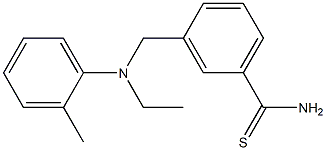 3-{[ethyl(2-methylphenyl)amino]methyl}benzene-1-carbothioamide Struktur