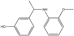 3-{1-[(2-methoxyphenyl)amino]ethyl}phenol Struktur