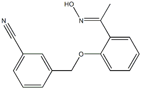 3-{2-[1-(hydroxyimino)ethyl]phenoxymethyl}benzonitrile Struktur