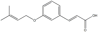 3-{3-[(3-methylbut-2-en-1-yl)oxy]phenyl}prop-2-enoic acid Struktur