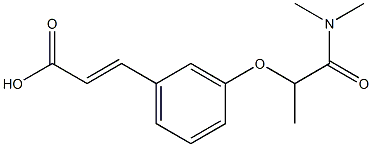 3-{3-[1-(dimethylcarbamoyl)ethoxy]phenyl}prop-2-enoic acid Struktur