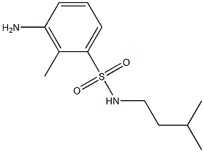 3-amino-2-methyl-N-(3-methylbutyl)benzene-1-sulfonamide Struktur