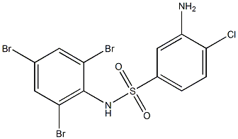 3-amino-4-chloro-N-(2,4,6-tribromophenyl)benzene-1-sulfonamide Struktur