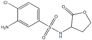 3-amino-4-chloro-N-(2-oxooxolan-3-yl)benzene-1-sulfonamide Struktur