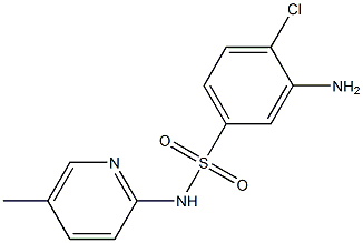 3-amino-4-chloro-N-(5-methylpyridin-2-yl)benzene-1-sulfonamide Struktur