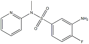 3-amino-4-fluoro-N-methyl-N-(pyridin-2-yl)benzene-1-sulfonamide Struktur