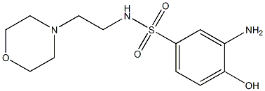 3-amino-4-hydroxy-N-[2-(morpholin-4-yl)ethyl]benzene-1-sulfonamide Struktur