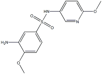 3-amino-4-methoxy-N-(6-methoxypyridin-3-yl)benzene-1-sulfonamide Struktur