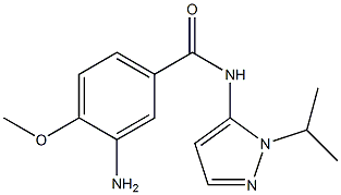 3-amino-4-methoxy-N-[1-(propan-2-yl)-1H-pyrazol-5-yl]benzamide Struktur