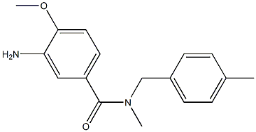 3-amino-4-methoxy-N-methyl-N-[(4-methylphenyl)methyl]benzamide Struktur