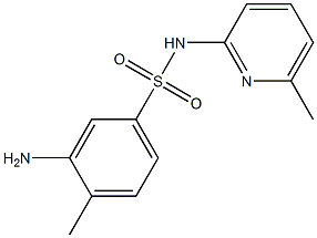 3-amino-4-methyl-N-(6-methylpyridin-2-yl)benzene-1-sulfonamide Struktur