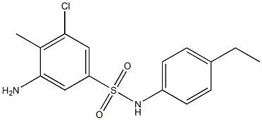 3-amino-5-chloro-N-(4-ethylphenyl)-4-methylbenzene-1-sulfonamide Struktur