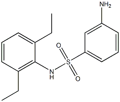 3-amino-N-(2,6-diethylphenyl)benzene-1-sulfonamide Struktur