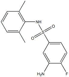 3-amino-N-(2,6-dimethylphenyl)-4-fluorobenzene-1-sulfonamide Struktur