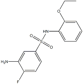 3-amino-N-(2-ethoxyphenyl)-4-fluorobenzene-1-sulfonamide Struktur